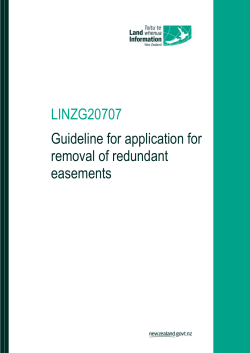 Guideline for application for removal of redundant easements