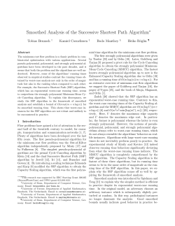 Smoothed Analysis of the Successive Shortest Path Algorithm&lowast;