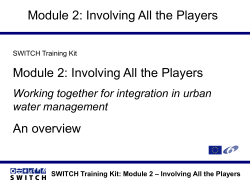 Module 2 &ndash; Involving All the Players