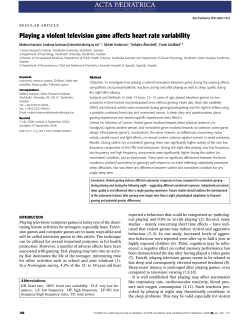 Playing a violent television game affects heart rate variability