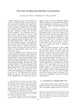 The Cost of Reducing Gasoline Consumption