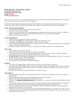 intramural 6x6 indoor volleyball
