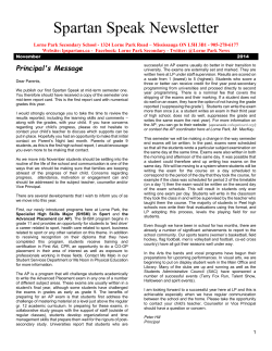 Spartan Speak - Whiteoaks Public School