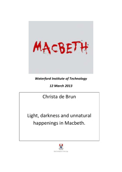 Macbeth - WIT Repository - Waterford Institute of Technology