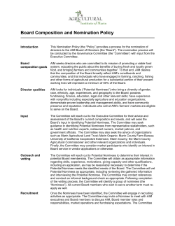 AIM Board Composition and Nomination Policy