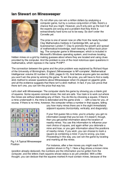 Ian Stewart on Minesweeper - Clay Mathematics Institute