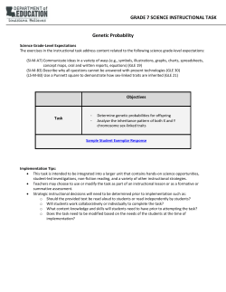 Task - Science - Grade 7 - Genetic Probability