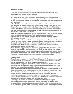 Motivating Students Learn from educator, psychologist, and author