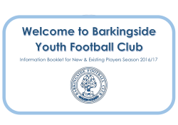 Information booklet for new and existing players