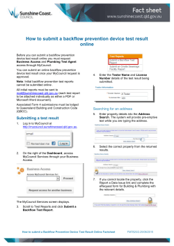 How to submit a backflow prevention device test result online