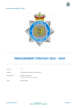 Constabulary`s Procurement Strategy