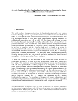 Strategic Considerations for Canadian Immigration Lawyers