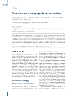 Fluorescence imaging agents in cancerology