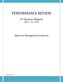 3rd Quater Performance Review - Spectrum Management Authority