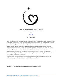 Child Care and Development Fund (CCDF)