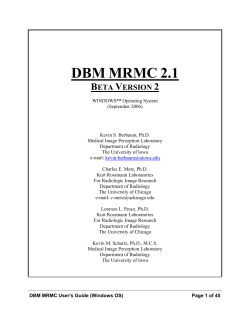DBM MRMC 2.1 - Metz ROC Software
