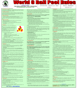 The World Eight-ball Pool Federation