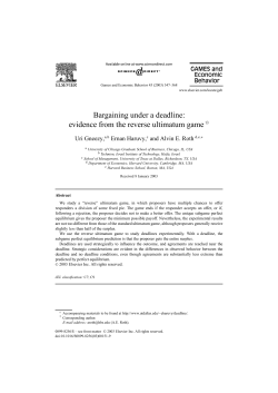 Bargaining under a deadline: evidence from the reverse ultimatum