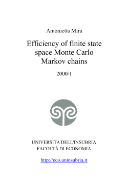 Efficiency of finite state space Monte Carlo Markov chains