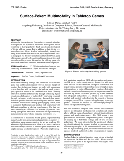 Surface-Poker: Multimodality in Tabletop Games