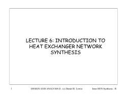 HEN Synthesis (Part 1)