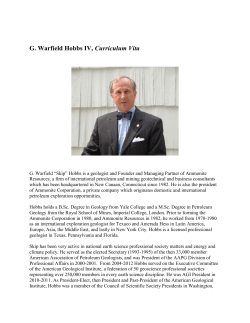G. Warfield Hobbs IV, Curriculum Vita