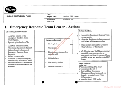 1. Emergency Response Team Leader - Actions