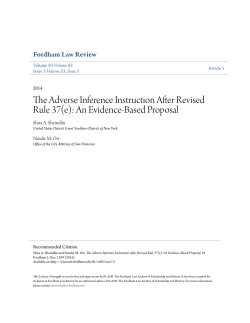 The Adverse Inference Instruction After Revised Rule 37(e): An