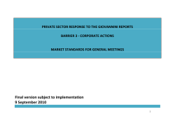 Market Standards for General Meetings