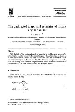 The undirected graph and estimates of matrix