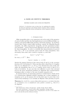 A NOTE ON PETTY`S THEOREM 1. Introduction Affine - cvgmt