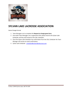 game change form - Sylvan Lake Lacrosse
