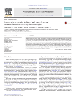 and response-focused emotion regulation strategies
