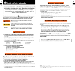 Health and Safety Information