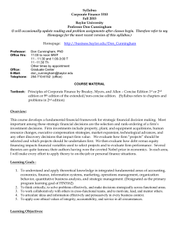 Syllabus - Sites @ Baylor University