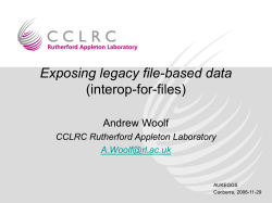 Exposing legacy file-based data