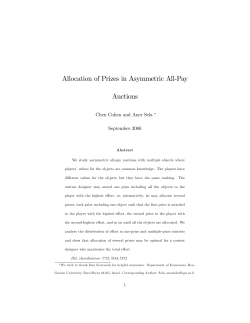 Allocation of Prizes in Asymmetric All$Pay Auctions