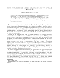 RICCI CURVATURE FOR METRIC-MEASURE