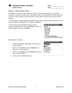 Punkin Chunkin - TI Education