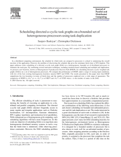 Scheduling directed a-cyclic task graphs on a bounded set of