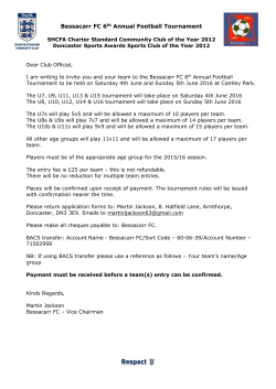 bessacarr fc summmer tournament 2016 application form