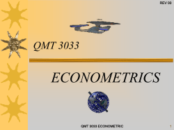 1 rev 00 qmt 3033 econometrics