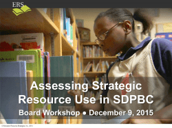 Assessing Strategic Resource Use in SDPBC
