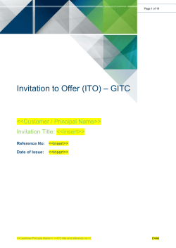 Invitation to offer GITC template