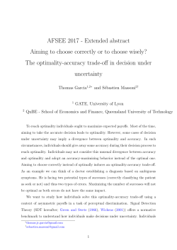 The optimality-accuracy trade-off in decision und