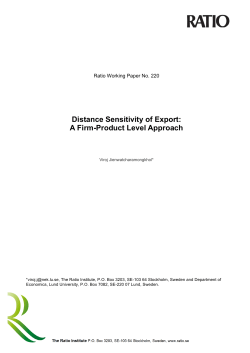 Distance Sensitivity of Export: A Firm-Product Level Approach