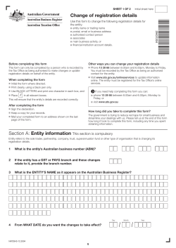 Change of registration details
