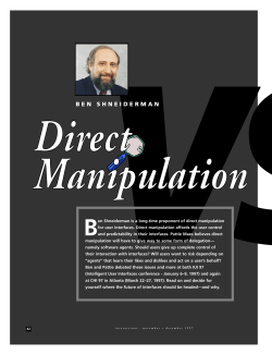 Direct Manipulation vs. Interface Agents