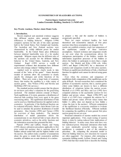 ECONOMETRICS OF SEALED-BID AUCTIONS. Patrick Bajari