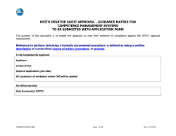 OPITO DESKTOP AUDIT APPROVAL